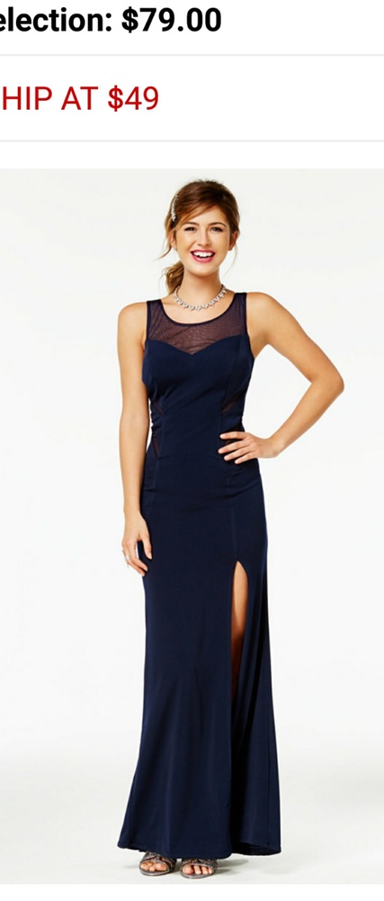 Navy blue prom dress